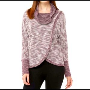 Calvin Klein Performance CowlNeck Tulip-Hem Pink Sweat Shirt New